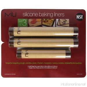 MIU France Silicone Non-stick Baking Liners 3 Ct - B00O67IJCE